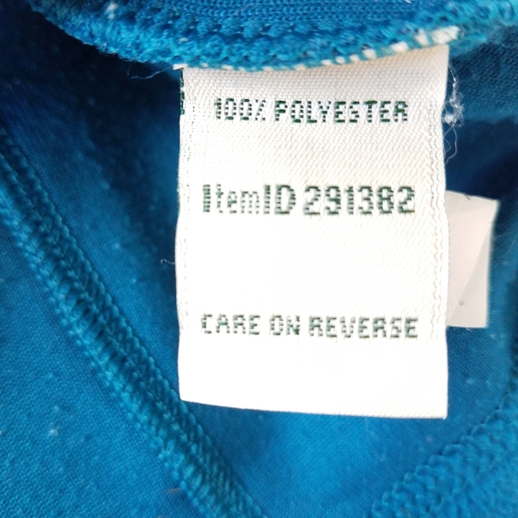 L.L. Bean Teal Blue Fleece Zip Jacket - Picture 6 of 8